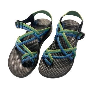 Chaco ZX2 Yampa River Sandals Womens 8 Blue Green Strappy Vibram Soles Shoes
